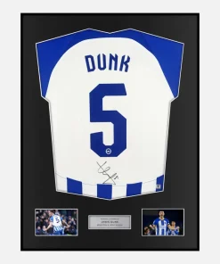 Framed Lewis Dunk Signed Brighton Shirt Home 2023-24 [Classic]