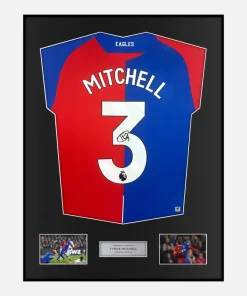 Framed Tyrick Mitchell Signed Crystal Palace Shirt 2023-24 Home [Classic]