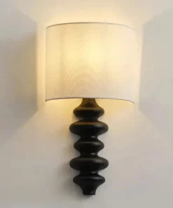 Wood Spiral Wall Lamp