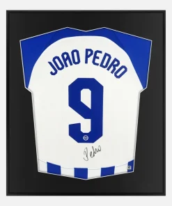 Framed Joao Pedro Signed Brighton & Hove Albion Shirt [Lite]