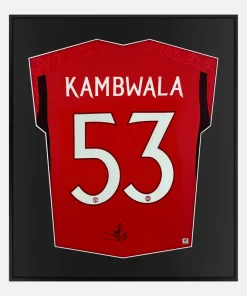 Framed Willy Kambwala Signed Shirt, Manchester United [Lite]