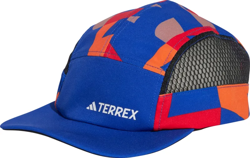 adidas Terrex ClimaCool 5 Panel Graphic Running Cap - Blue