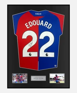 Framed Odsonne Edouard Signed Crystal Palace Shirt 2023-24 Home [Classic]
