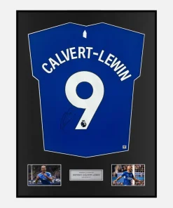 Framed Dominic Calvert-Lewin Signed Everton Shirt 2023-24 Home 9 [Classic]