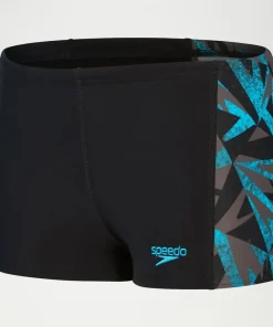 SPEEDO BOYS HYPERBOOM AQUASHORT BLACK/BLUE