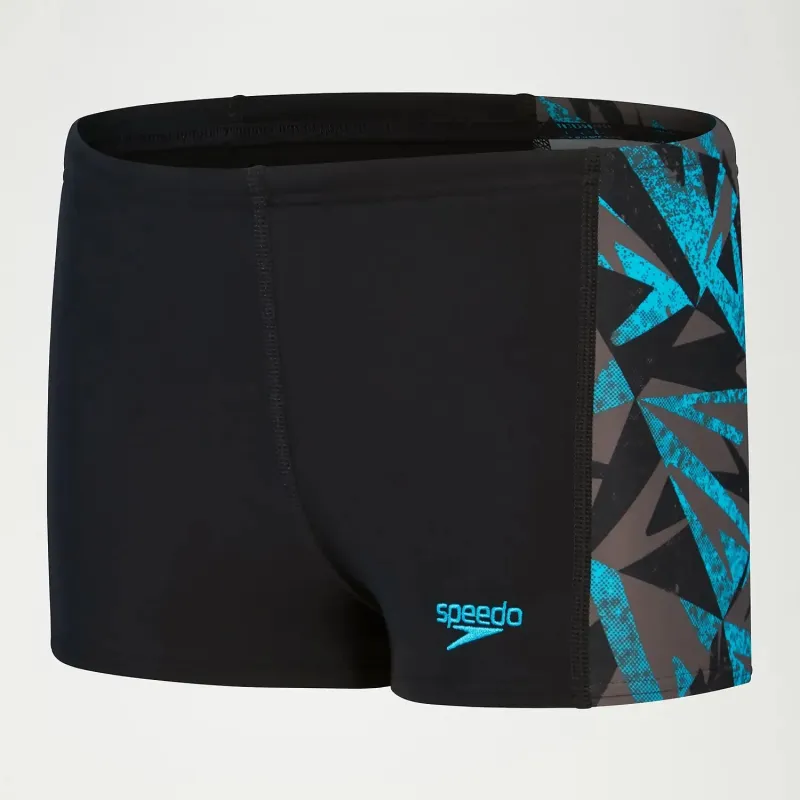 SPEEDO BOYS HYPERBOOM AQUASHORT BLACK/BLUE