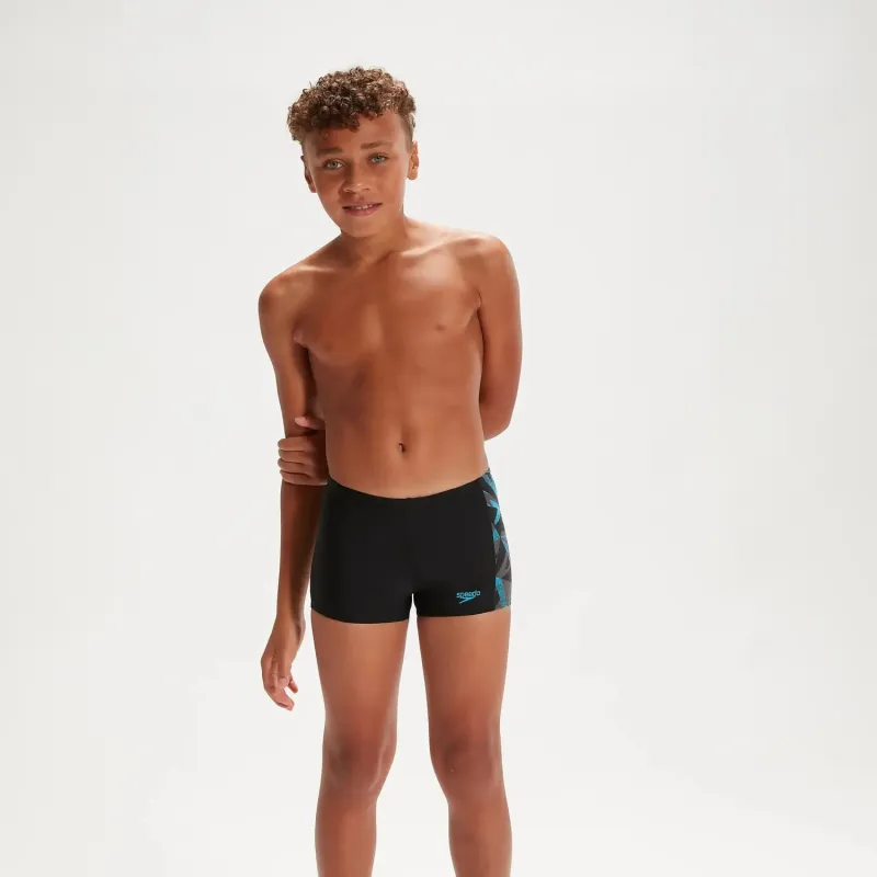 SPEEDO BOYS HYPERBOOM AQUASHORT BLACK/BLUE - Image 3