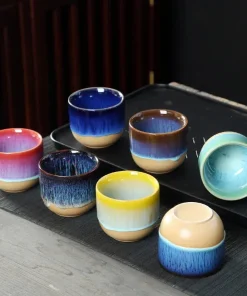 Paint Drip Ceramic Tea Cup