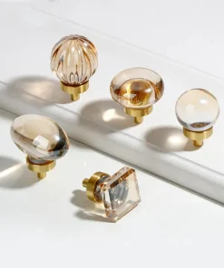 Rocco Crystal & Brass Knobs