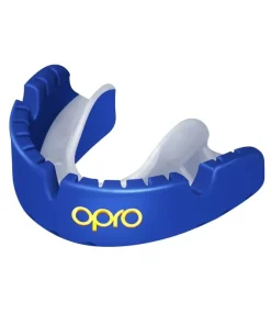 OPRO ADULT G5 GOLD BRACES MOUTH GUARD - DARK BLUE/PEARL
