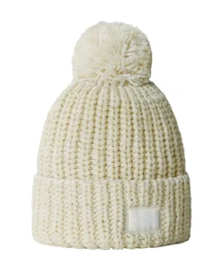 The North Face Womens Beanie Cozy Chunky Cabin Gardenia White