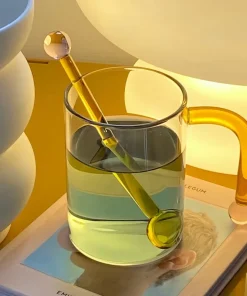 Dot Handle Glass Cup