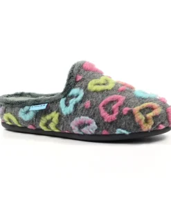 Lunar Womens Slipper Valentine  Grey