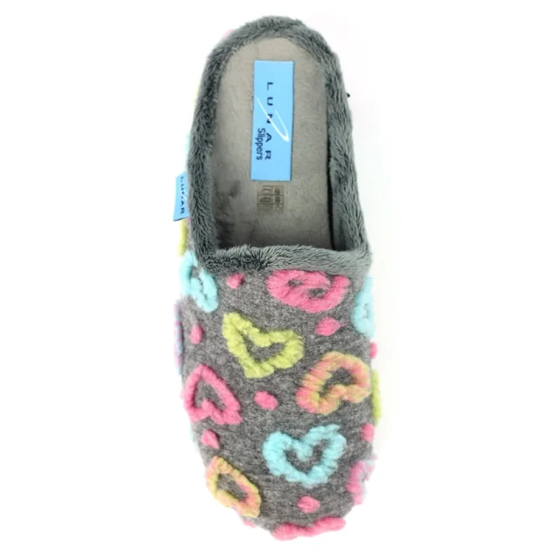 Lunar Womens Slipper Valentine Grey - Image 3