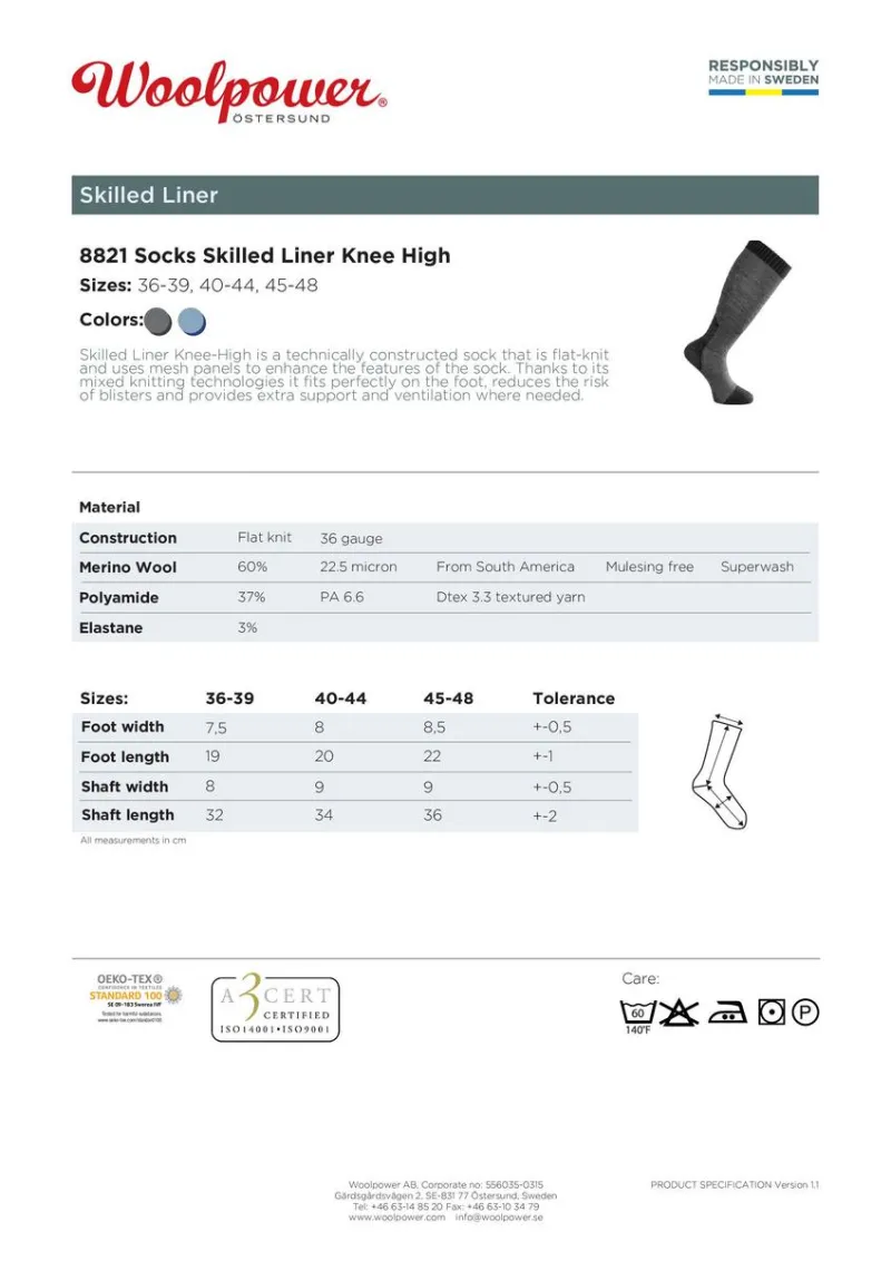 Woolpower Socks Skilled Liner Knee-high - Image 3