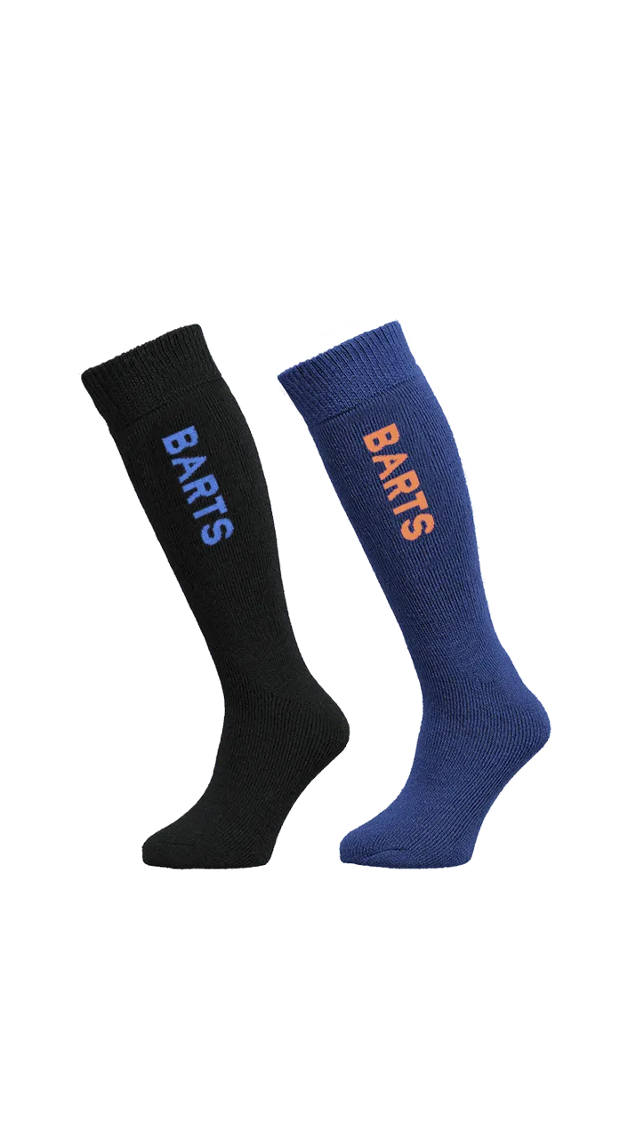 BARTS KIDS BASIC SOCK 2 PACK BLACK/BLUE 31-34