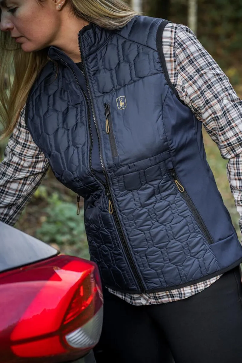 Deerhunter Lady Mossdale Quilted Waistcoat Dress Blues - Image 3