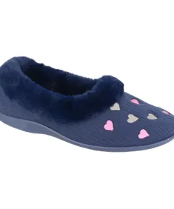 Sleepers Womens Daisy Slipper Navy