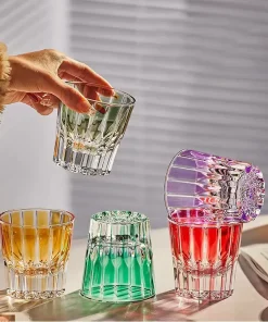 Sunburst Crystal Whiskey Glass