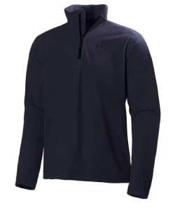 HELLY HANSEN MEN'S SNOW SKI DAYBREAKER HALF ZIP FLEECE PULLOVER NAVY
