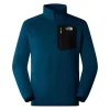 The North Face Mens Jacket Crest ¼ Zip Midnight Petrol