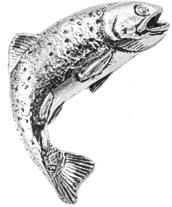 Bisley Pewter Pin Badge 38 Trout