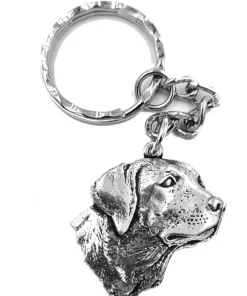 Bisley Pewter Keyring Chain No.5 Labrador Head