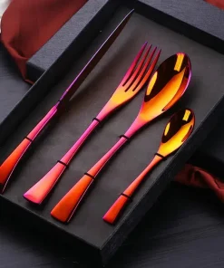 Fire Rainbow Stainless Steel Serving Utensils
