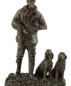 Patina Patina Bronze Sculpture Out With The Spaniels