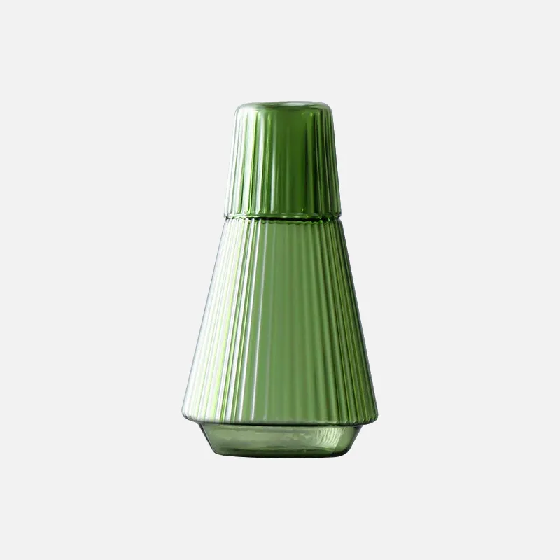 Prism Pleated Glass Carafe & Cup Set - Image 3