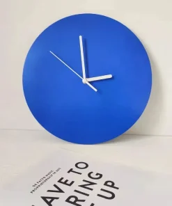 Klein Blue Geometric Wall Clock