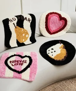 Love & Fruit Tufted Seat Cushions & Rug