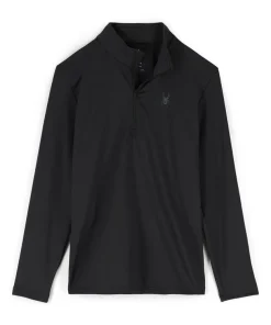 SPYDER MENS PROSPECT ZIP THERMAL T-NECK - BLACK