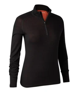 Deerhunter Lady Quinn Merino ½-Zip Undershirt Black Oak