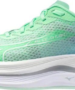 Mizuno Wave Rebellion Flash 2 Womens Running Shoes - Green
