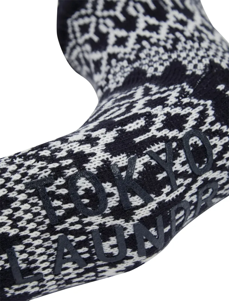 Tokyo Laundry Atlantia Fleece Lined Slipper Socks - Blue - Image 3