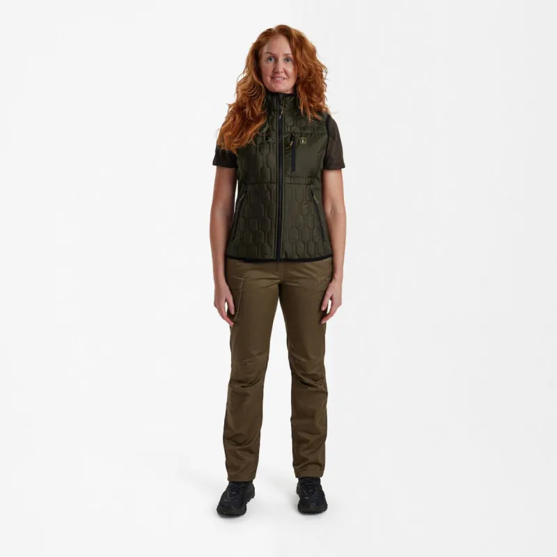 Deerhunter Lady Mossdale Quilted Waistcoat Forest Green - Image 3