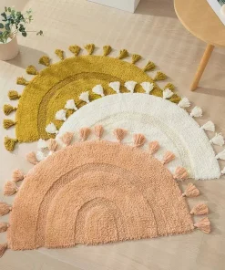 Sunburst Boho Tasseled Plush Rug