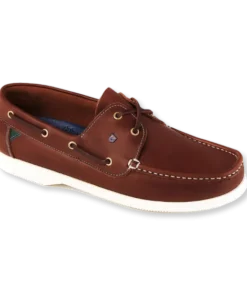 Dubarry Admirals Brown Leather Boat Shoes - Premium Waxed Leather Deck Shoes