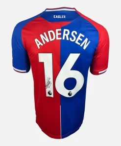 Joachim Andersen Signed Crystal Palace Shirt 2023-24 Home [16]