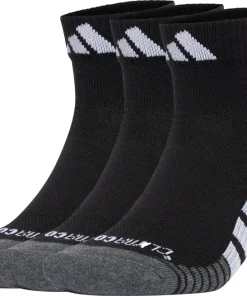 adidas Performance ClimaCool (3 Pack) Cushioned Quarter Socks - Black