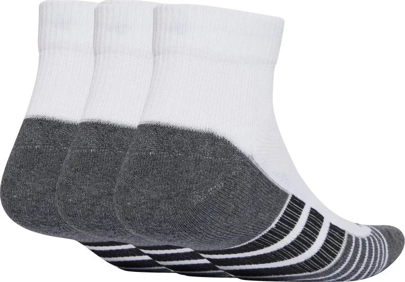 adidas Performance ClimaCool (3 Pack) Cushioned Quarter Socks - White - Image 2