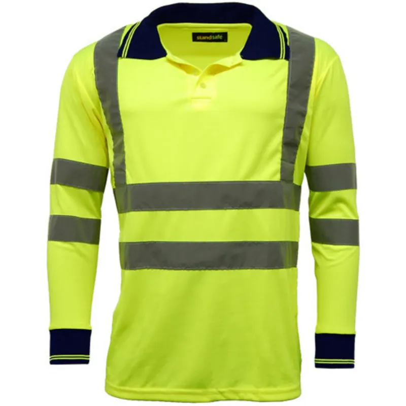 Standsafe HV005 Hi Vis Long Sleeve Polo Shirt