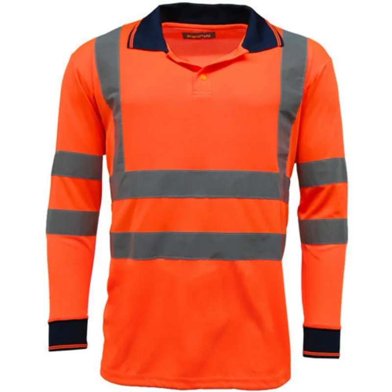 Standsafe HV005 Hi Vis Long Sleeve Polo Shirt - Image 3