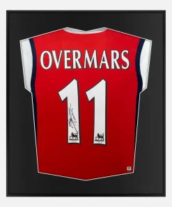 Framed Overmars Signed Shirt, Arsenal Home [Lite]