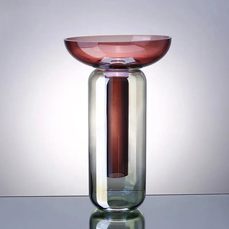 Modern Minimal Vessel Glass Vase - Image 3