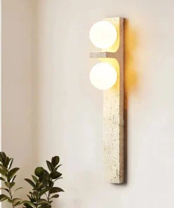 Lumina Twin Globe Marble Wall Sconce