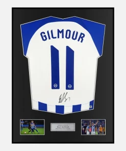 Framed Billy Gilmour Signed Brighton Shirt Home 2023-24 [Classic]