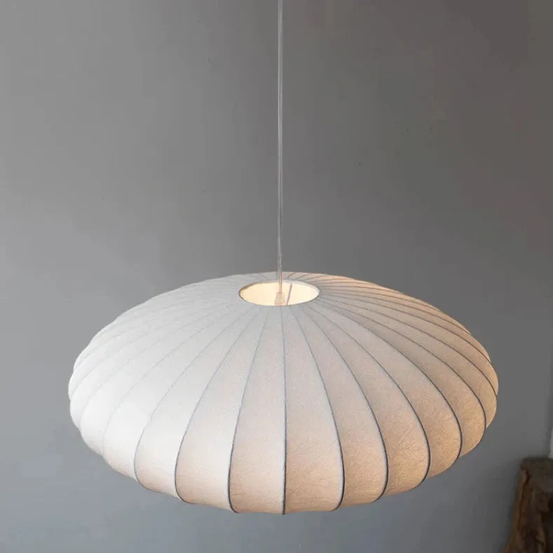 Japanese Silk Pendant Light - Image 3