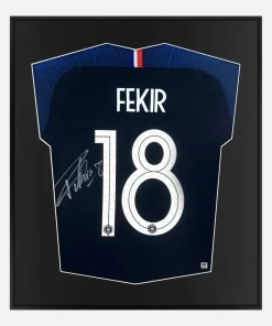 Framed Nabil Fekir Signed Shirt, France Home [Lite]